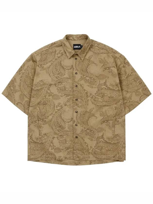 paisley short sleeve shirt beige - AJOBYAJO - BALAAN 1