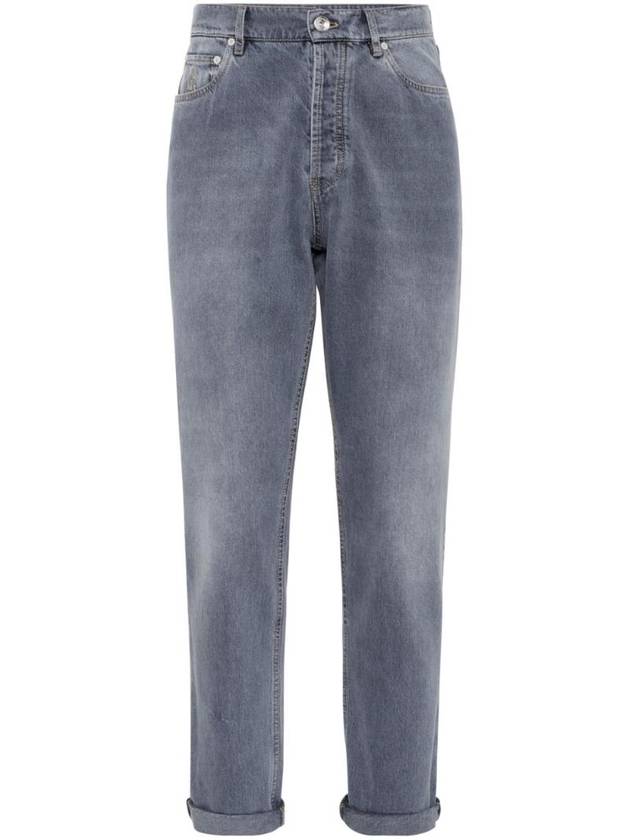 Mid Rise Slim Fit Jeans Grey - BRUNELLO CUCINELLI - BALAAN 1