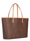 Paisley Medium Shopper Shoulder Bag Brown - ETRO - BALAAN 4