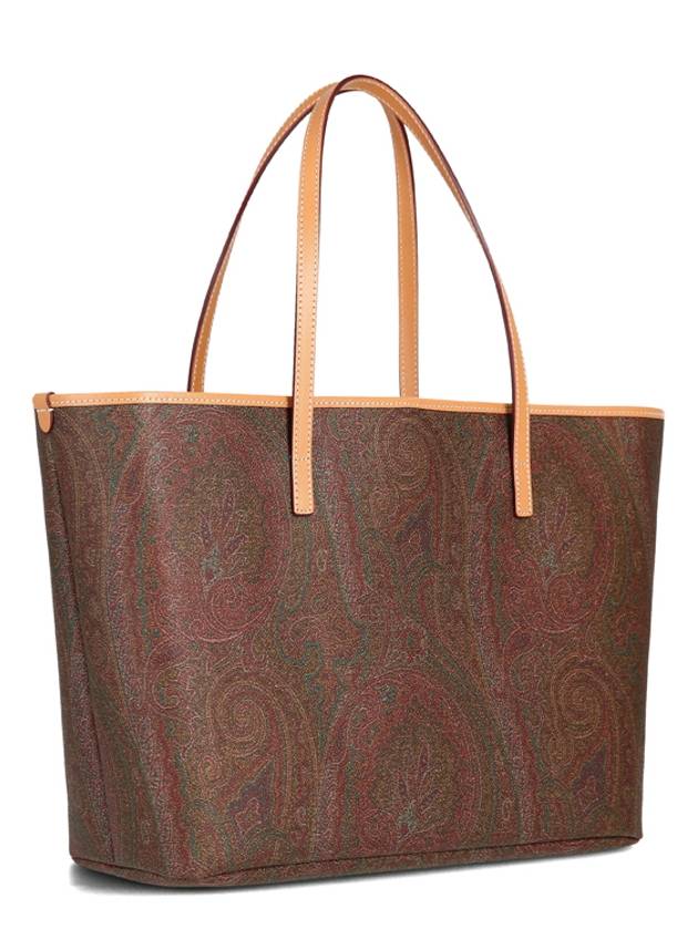 Paisley Medium Shopper Shoulder Bag Brown - ETRO - BALAAN 4