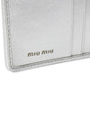 Matelasse Leather Half Wallet Silver - MIU MIU - BALAAN 6