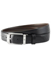 Men's Classic Reversible Cutting Leather Belt Black Brown - MONTBLANC - BALAAN.