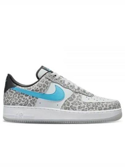 Air Force 1 Leopard Low Top Sneakers Blue Grey - NIKE - BALAAN 2