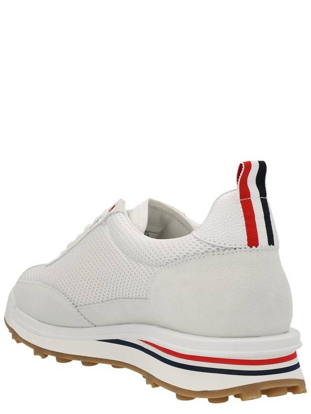 Fine Kid Suede Tech Runner White - THOM BROWNE - BALAAN 3