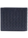 Intreciato Weaving Half Wallet Navy - BOTTEGA VENETA - BALAAN 5