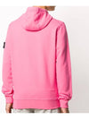 Wappen Patch Cotton Fleece Hoodie Pink - STONE ISLAND - BALAAN 4