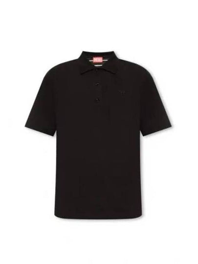 Men's Oval D Polo Shirt Black - DIESEL - BALAAN 2