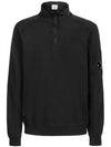 Lens Wappen Half Zip Sweatshirt Black - CP COMPANY - BALAAN 2