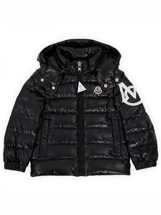 Kids SAULX Hooded Padded Jacket Black 1A00011 5963V 999 1063556 - MONCLER - BALAAN 1