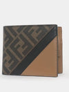 FF logo print half wallet brown - FENDI - BALAAN 3