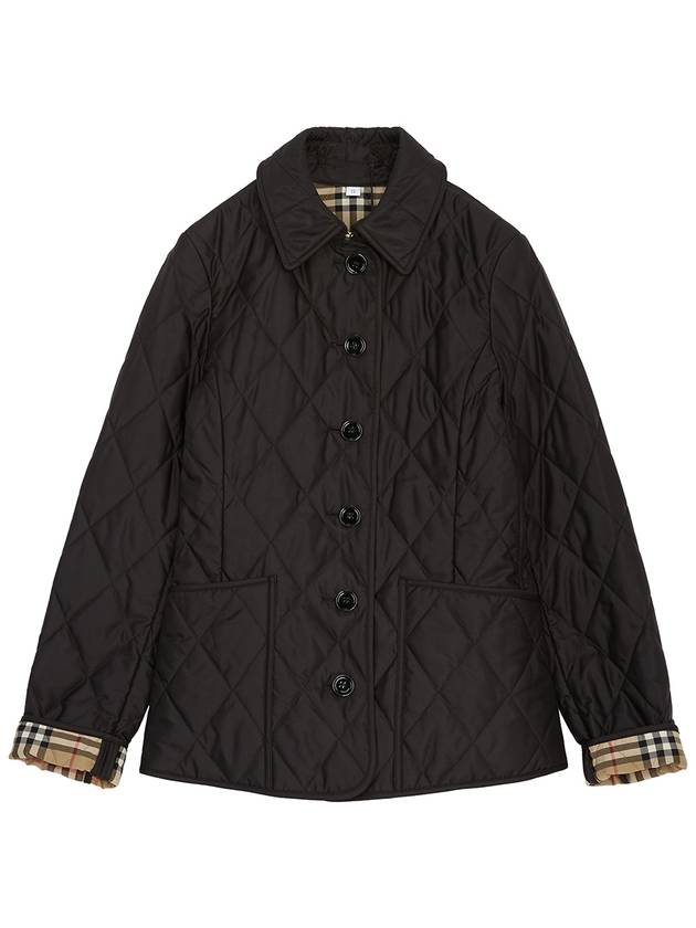 Diamond Quilted Thermoregulated Jacket Black - BURBERRY - BALAAN 2