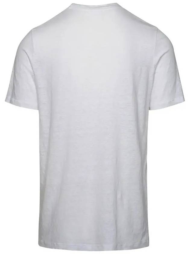 Karman Logo Print Linen Short Sleeve T-Shirt White - ISABEL MARANT - BALAAN 4