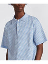 Dior Oblique Polo Shirt Blue Cotton Jacquard - DIOR - BALAAN 2