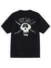 Surf SKHAITE Skull Short Sleeve T-Shirt Black - STUSSY - BALAAN.