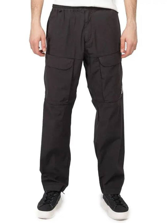 50 Fili Stretch Cargo Straight Pants Black - CP COMPANY - BALAAN 2