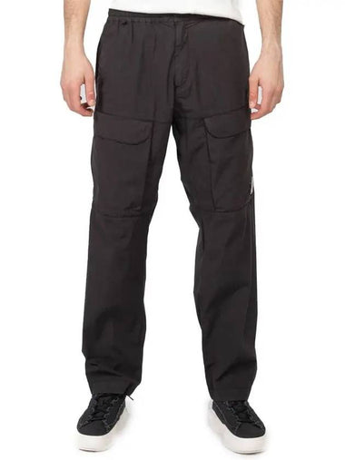 50 Fili Stretch Cargo Straight Pants Black - CP COMPANY - BALAAN 1