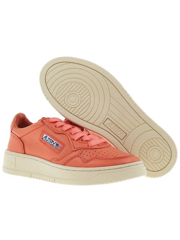 Women's Medalist Goatskin Low Top Sneakers Coral Pink - AUTRY - BALAAN 6