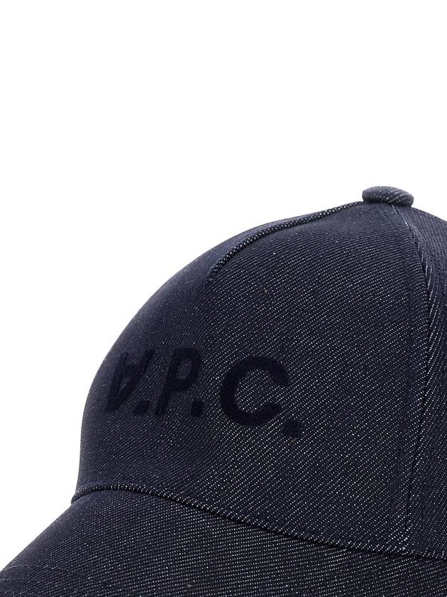 VPC Velvet Logo Denim Ball Cap Blue - A.P.C. - BALAAN 4