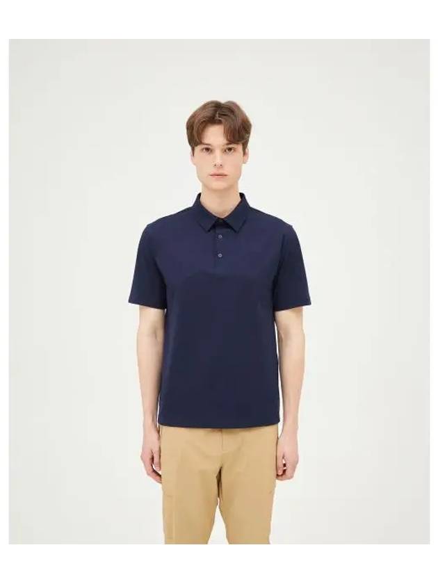 Sist dark navy men s collar t shirt - DUVETICA - BALAAN 1