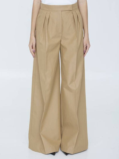 tan corte straight pants tobacco - MAX MARA - BALAAN 2