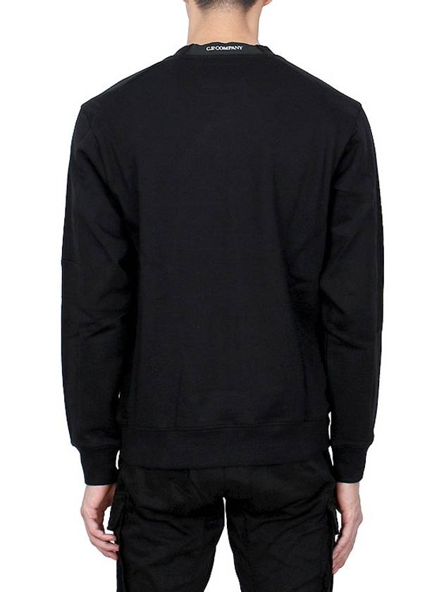 Diagonal Raised Fleece Lens Sweatshirt Black - CP COMPANY - BALAAN 5