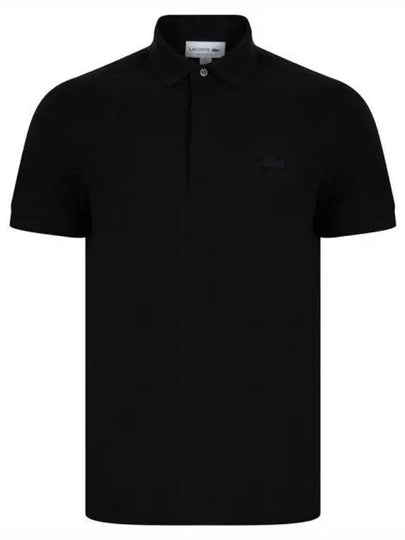 Men's Paris Regular Fit Stretch Cotton Pique Short Sleeve Polo Shirt Black - LACOSTE - BALAAN 2