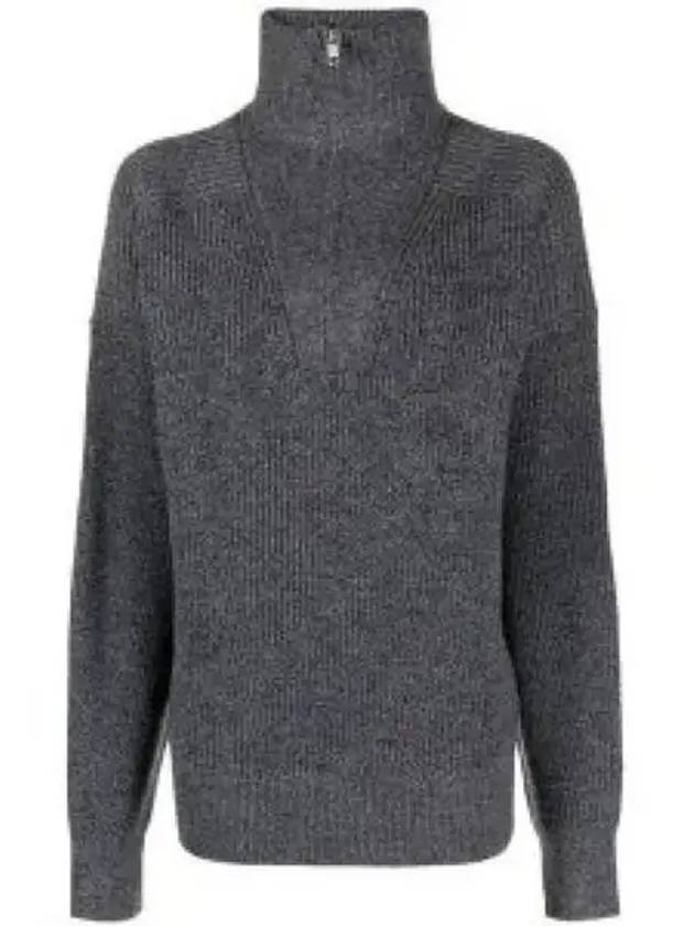 Women's Benny Half Zip Wool Knit Top Grey - ISABEL MARANT - BALAAN 2