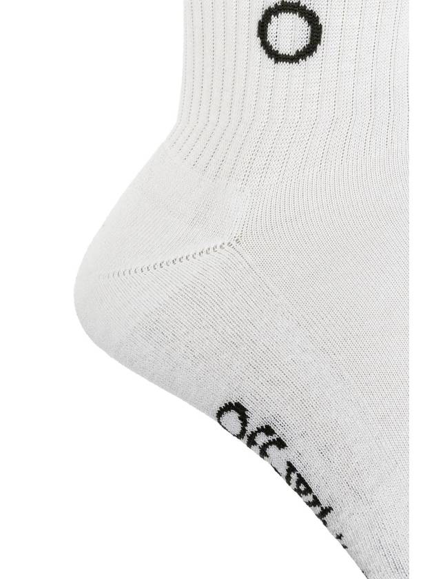 OFF-WHITE LINE MID BKSH CALF KNIT SOCK - OFF WHITE - BALAAN 4