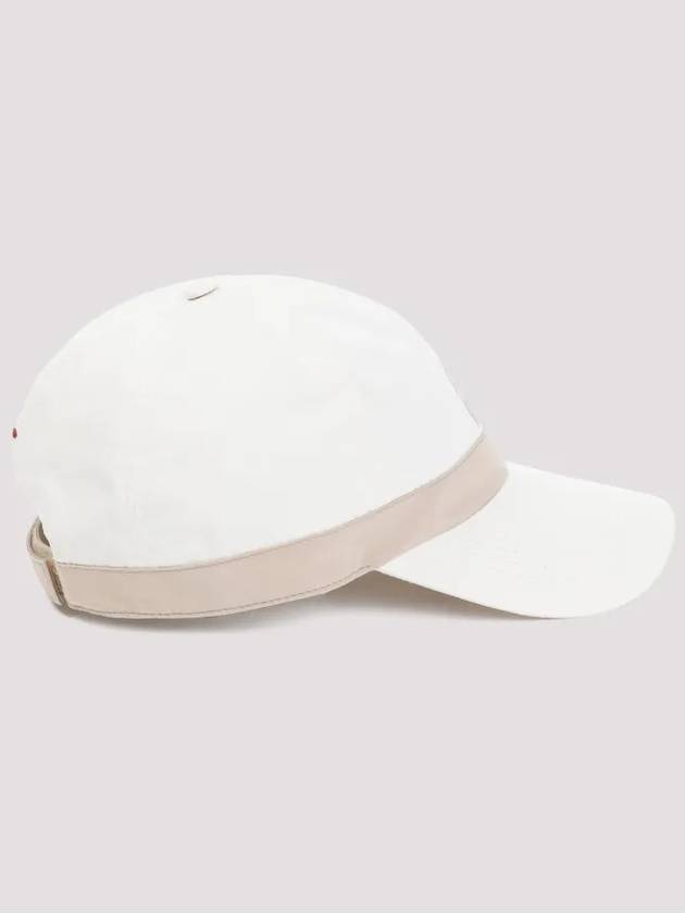 Front Embroidered Logo Ball Cap White - BRUNELLO CUCINELLI - BALAAN 3