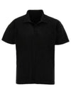 Pleated Polo Shirt Black - ISSEY MIYAKE - BALAAN 2