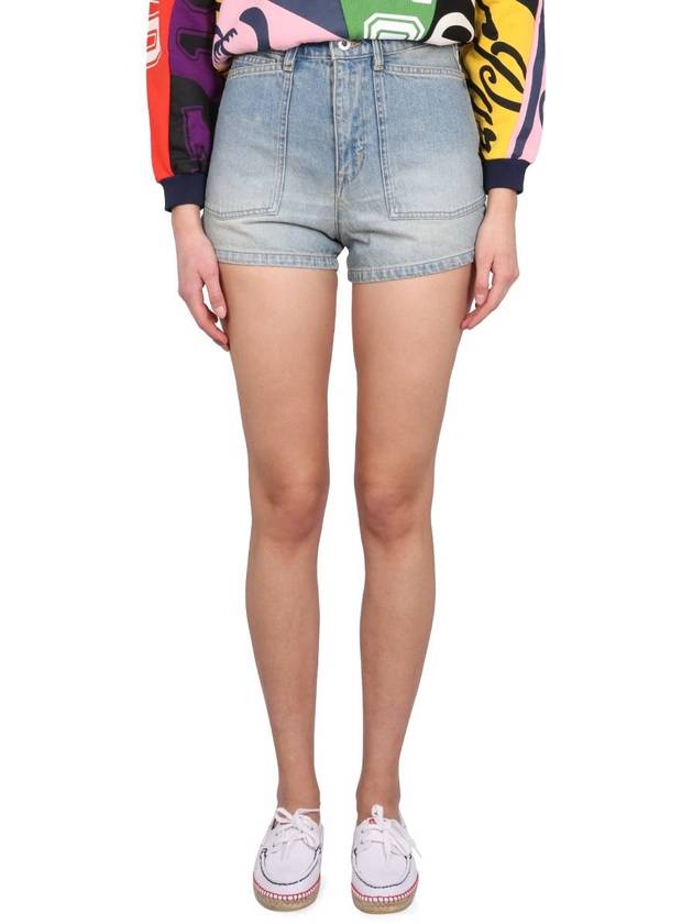 Kenzo Short In Denim - KENZO - BALAAN 1