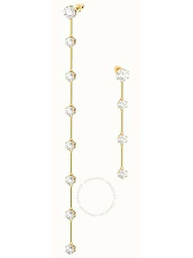 Congrella Asymmetric Drop Earrings Gold - SWAROVSKI - BALAAN 1