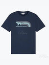 Men's Flash Fox Comfort Short Sleeve T-Shirt Navy - MAISON KITSUNE - BALAAN 2