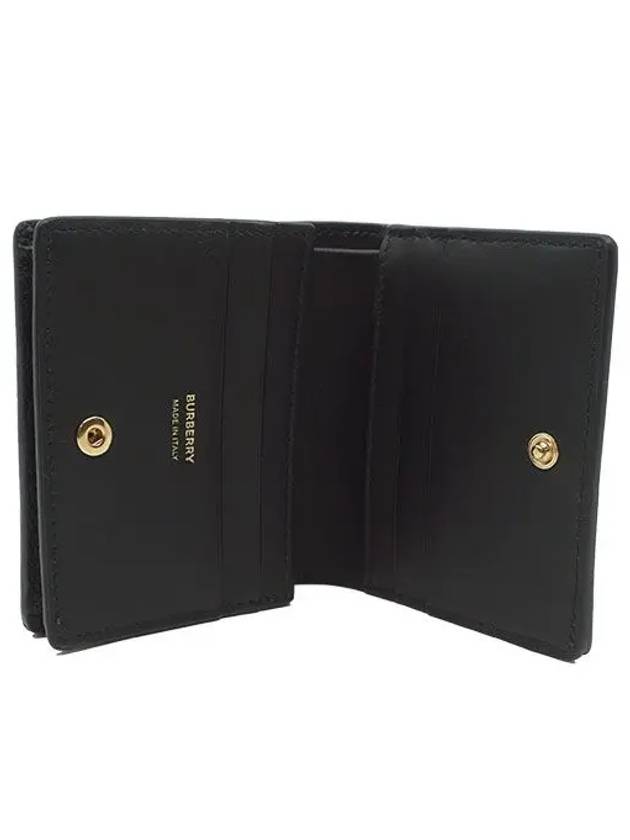 TB Grainy Leather Half Wallet Black - BURBERRY - BALAAN 3