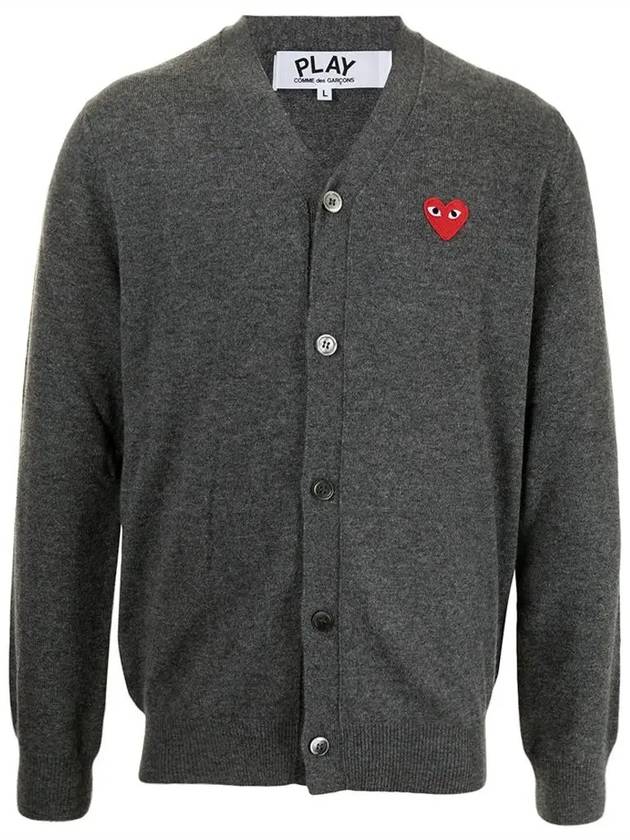 Red Heart Cardigan Dark Grey P1 AZ N008 3 - COMME DES GARCONS - BALAAN 3