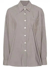 Shirt W2242BS STONE KHAKI PARACHUTE POPLIN GRAY - OUR LEGACY - BALAAN 2