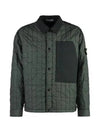 Men's Stella Wappen Patch Quilted Jacket Green - STONE ISLAND - BALAAN 2