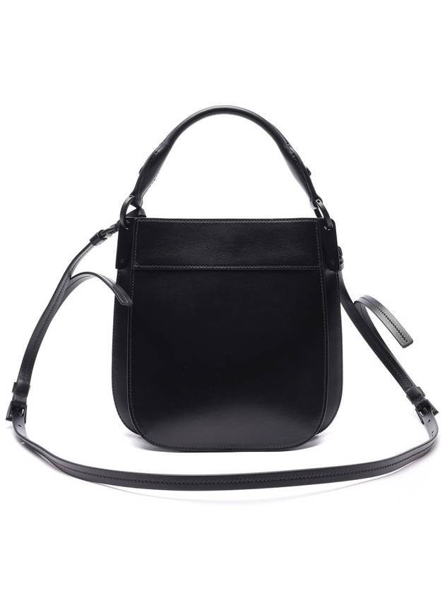 Margit Leather Small Hobo Shoulder Bag Black - PRADA - BALAAN 5