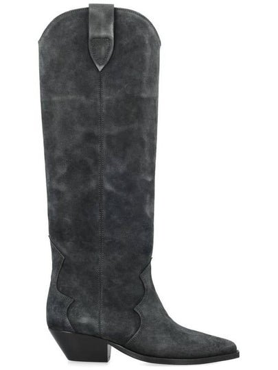 Denvee Suede Long Boots Black - ISABEL MARANT - BALAAN 2