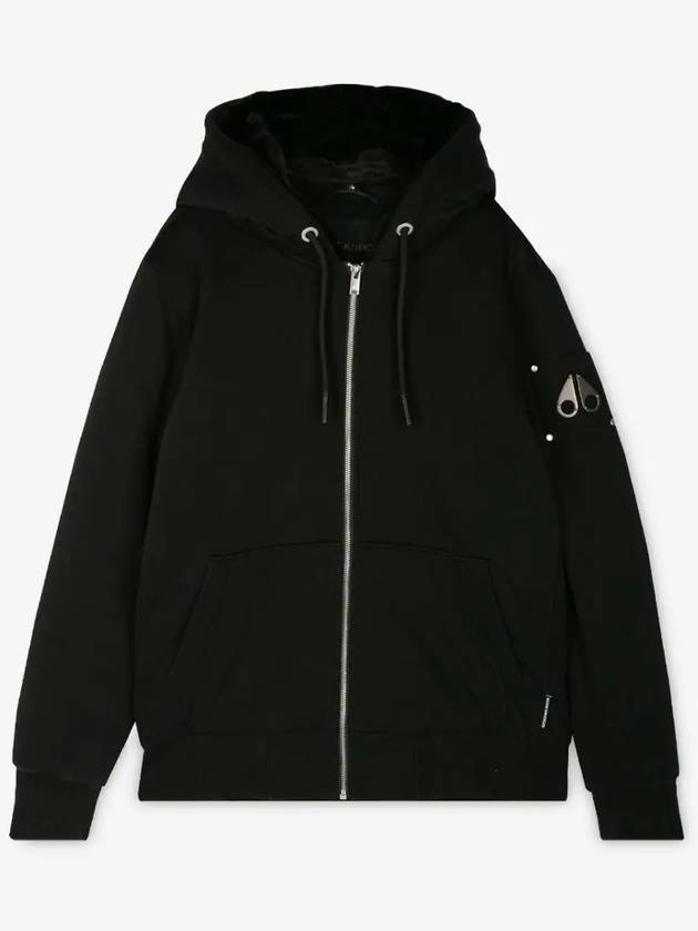 Classic Bunny Zip Up Hoodie Black Lining Black - MOOSE KNUCKLES - BALAAN 3