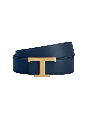 T Timeless Reversible Leather Belt Blue - TOD'S - BALAAN 1