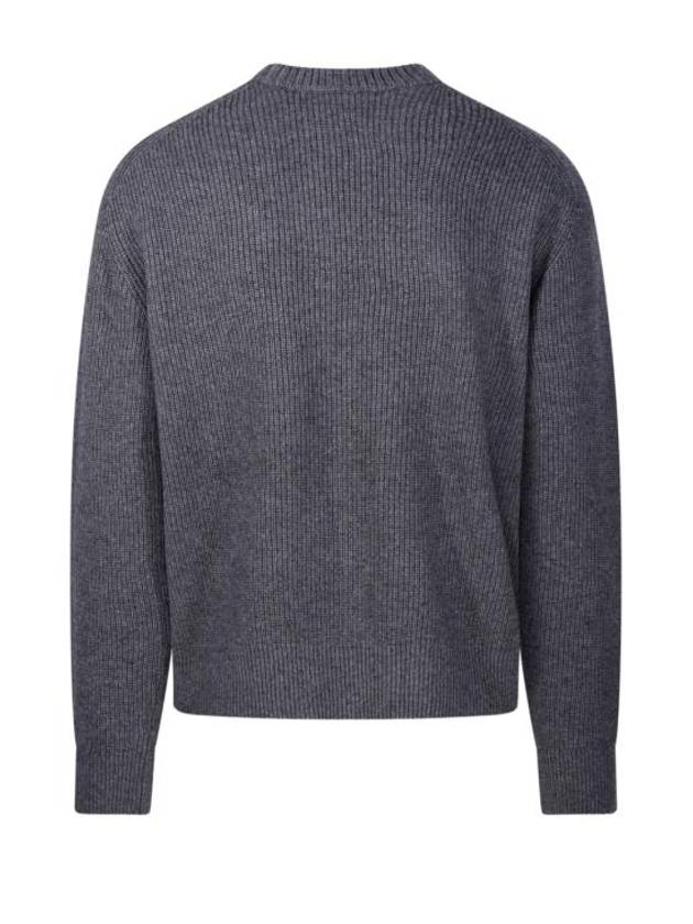 Bold Fox Head Patch Comfort Ribbed Knit Top Grey Melange - MAISON KITSUNE - BALAAN 4