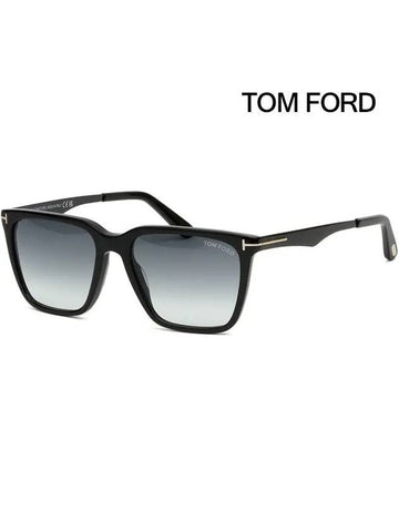 Sunglasses TF862 01B Black Horn Rim Square Fashion - TOM FORD - BALAAN 1