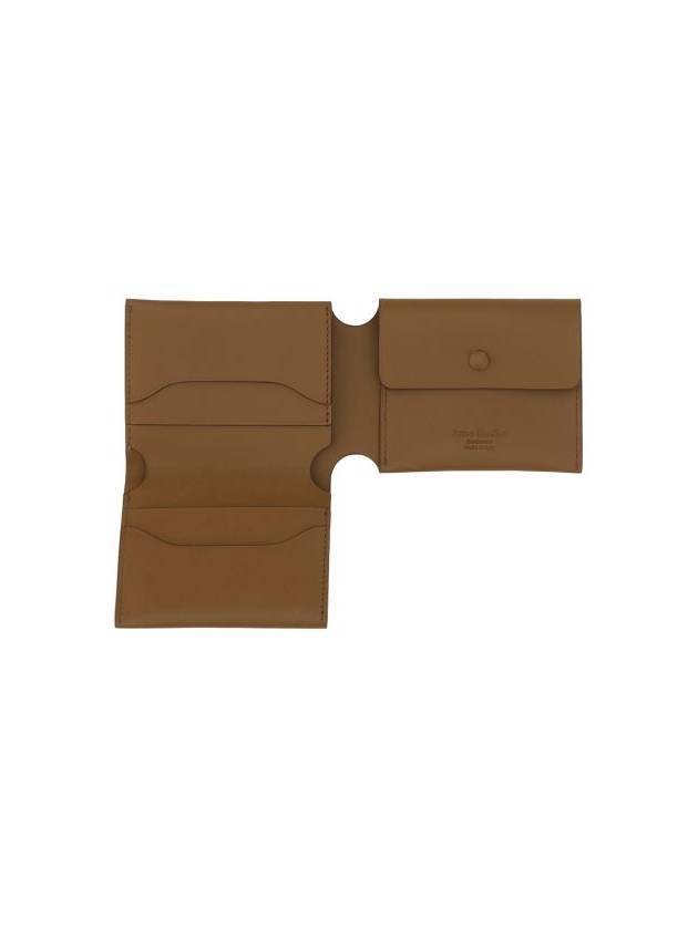 Tri-Fold Logo 3-Fold Card Wallet Camel Brown - ACNE STUDIOS - BALAAN 4