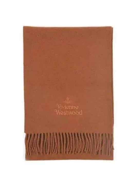 Logo Wool Muffler Brown - VIVIENNE WESTWOOD - BALAAN 2