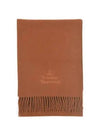 Embroidered Logo Wool Muffler Brown - VIVIENNE WESTWOOD - BALAAN 2