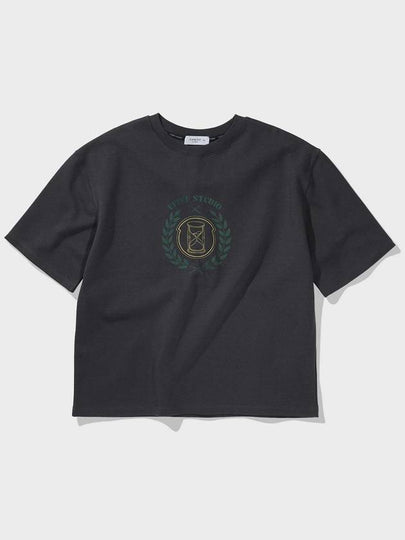 Laurel symbol short sleeve t-shirt charcoal - FFEFF STUDIO - BALAAN 2