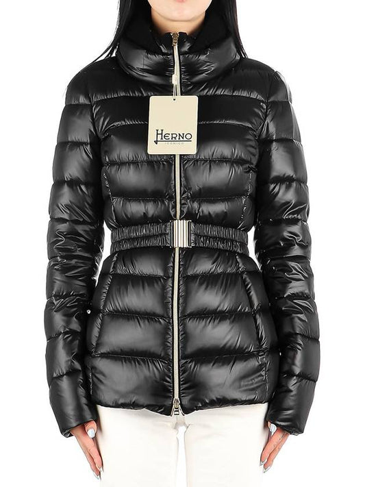 Women's Claudia Belted Down Padded Jacket Black - HERNO - BALAAN 2