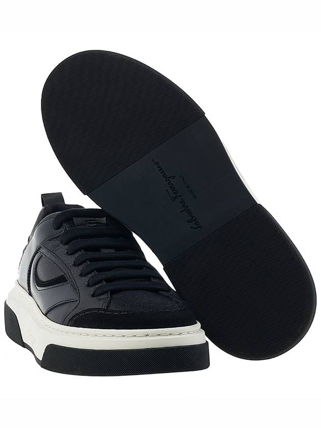 Casina Mix Low Top Sneakers Black - SALVATORE FERRAGAMO - BALAAN 6