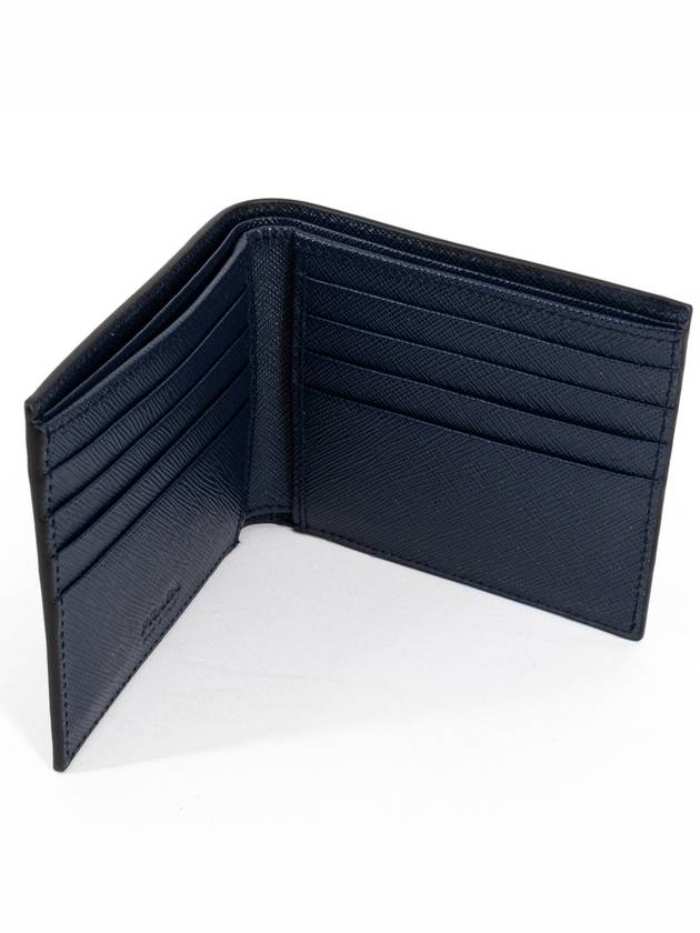 Saffiano Leather Half Wallet Nero - PRADA - BALAAN 5